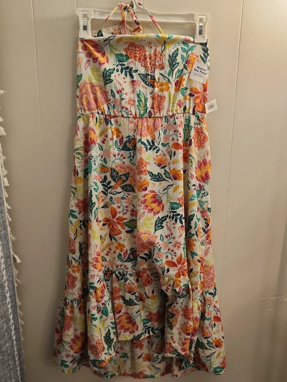 Old Navy Floral Midi Dress Floral Print - Girls xl 14-16